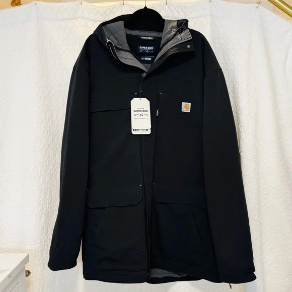 NWT 3XL Carhartt Men’s Super Dux Relaxed Fit Insulated Traditional Coat, Black - Picture 2 of 8